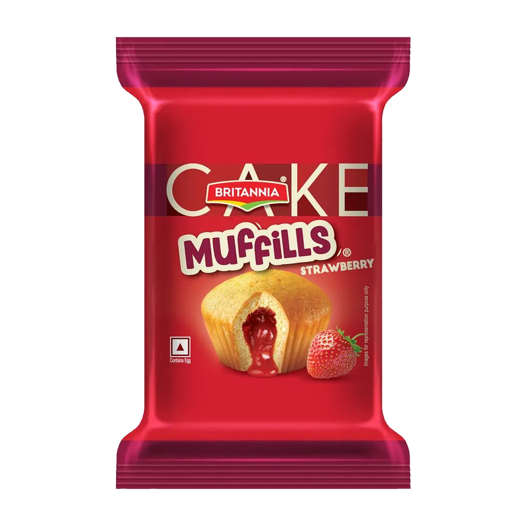 BRITANNIA MUFFILLS-STRAWBERRY