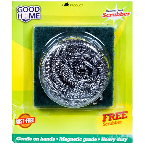 GOOD HOME STAINLESS STEEL SCRUBBER 1S PACK