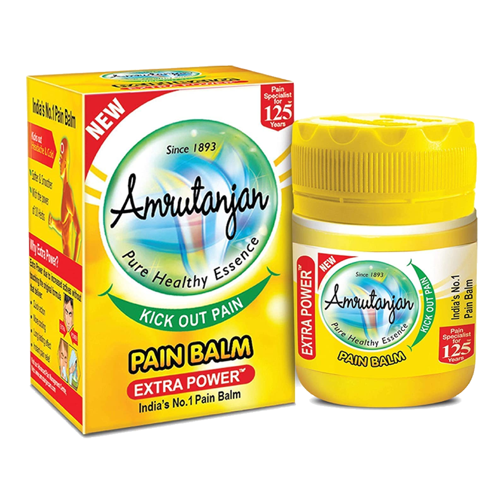 AMRUTANJAN PLAIN BALM EXTRA POWER 8ML BOTTLE