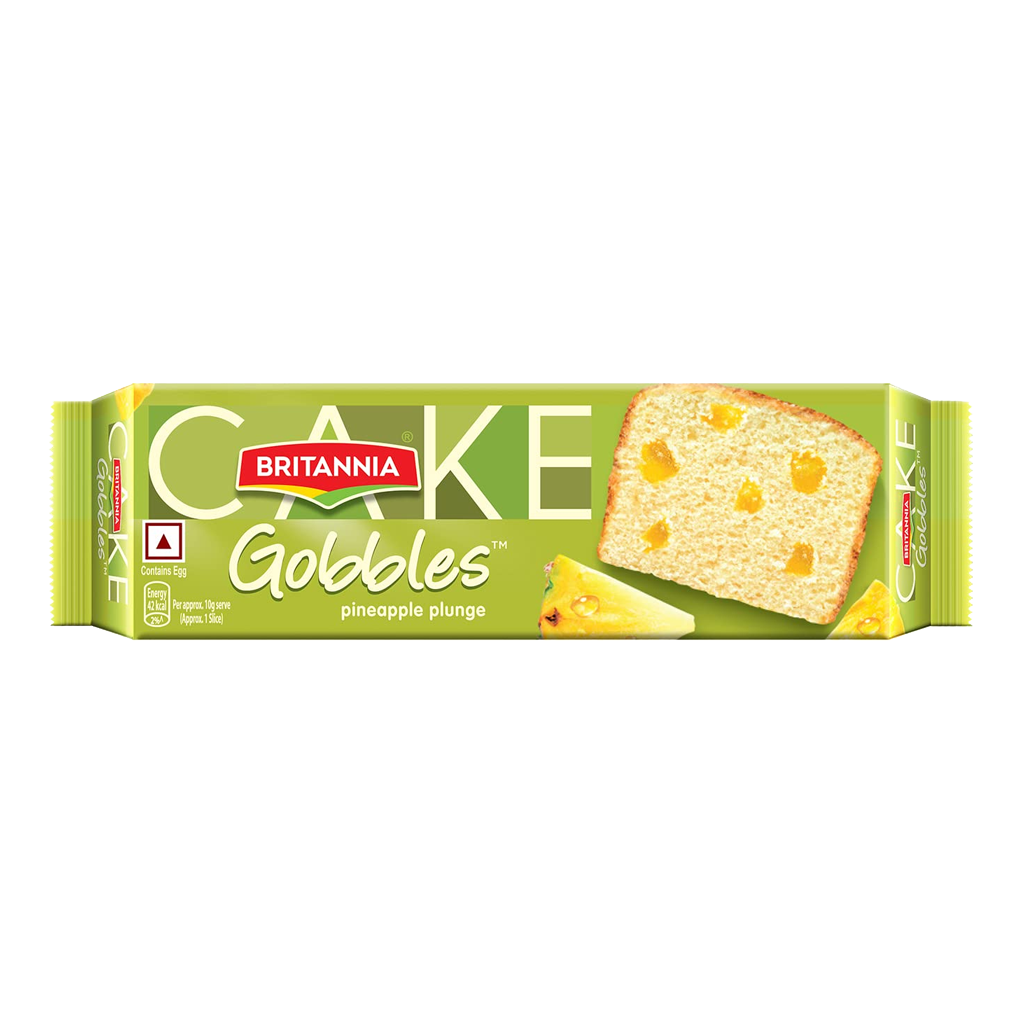 BRITANNIA CAKE GOBBLES-PINAPPLE PLUNGE