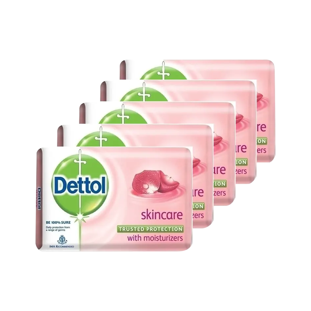 DETTOL SKIN CARE BATHING SOAP 5*125G PACK
