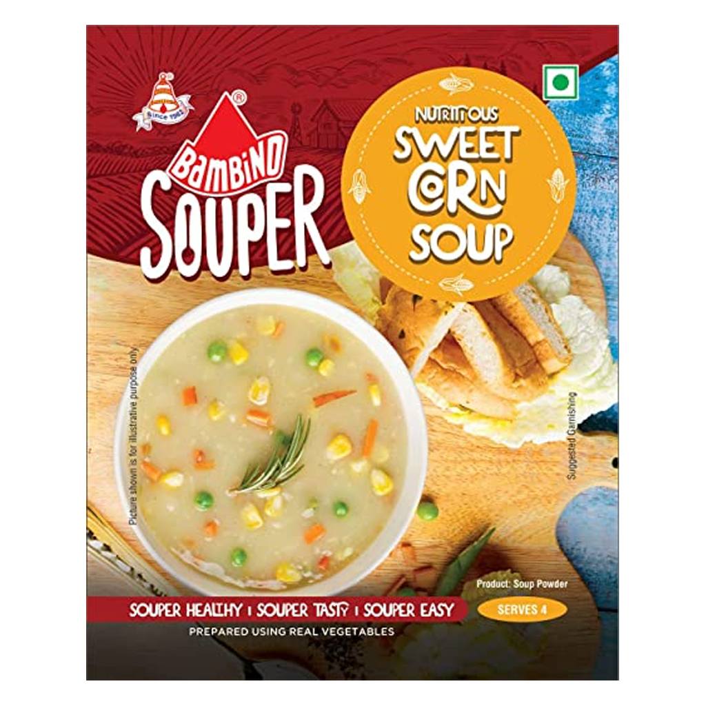 BAMBINO SWEET CORN VEG SOUP 45G+45G PACK