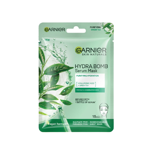 GARNIER HYDRA BOMB GREEN TEA TISSUE MASK