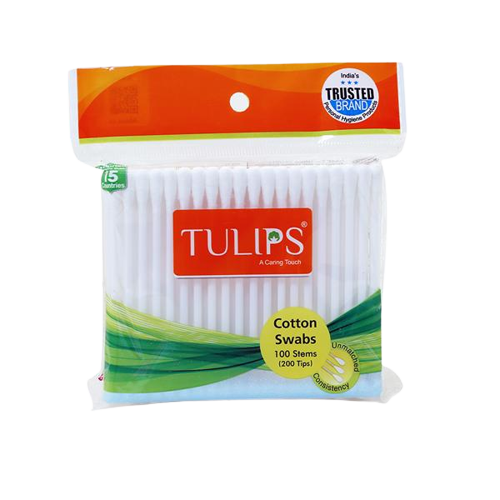 TULIPS COTTON SWABS 100S PACK
