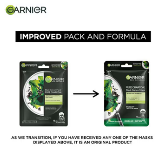 GARNIER BLACK PURE CHARCOAL SERUM MASK