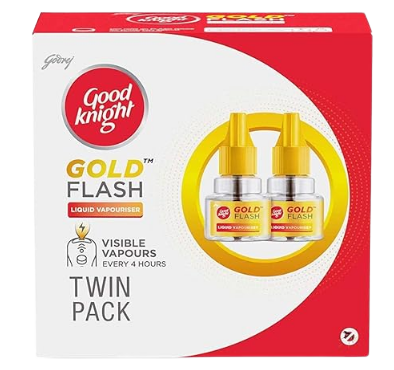 GOOD KNIGHT GOLD FLASH MACHINE +TWO REFIL 45ML PACK
