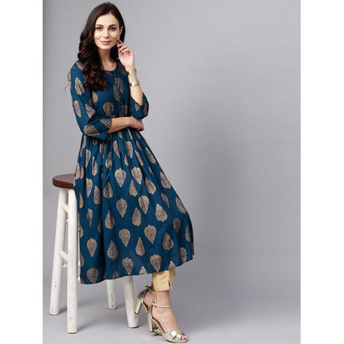 Round Neck Printed Kurti